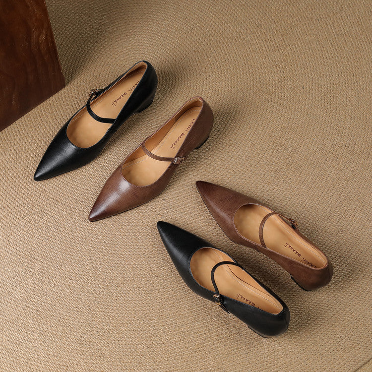 Felcia Genuine Leather Heels