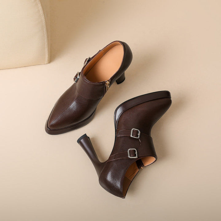 Nyrix Genuine Leather Heels
