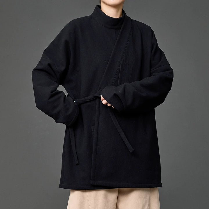 Winter Fleece-lined Layering Robe Coat