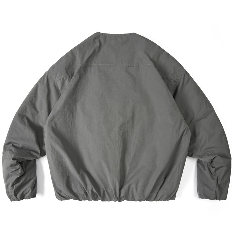 Japanese retro Silhouette Round Neck Loose-fitting Jacket