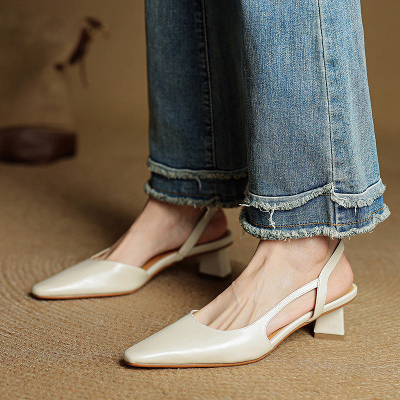 Elle Genuine Leather Heels