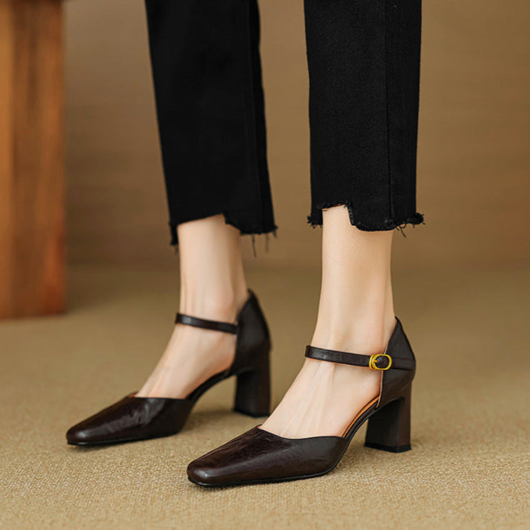 Amaris Genuine Leather Heels