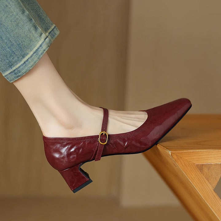 Remina Genuine Leather Heels