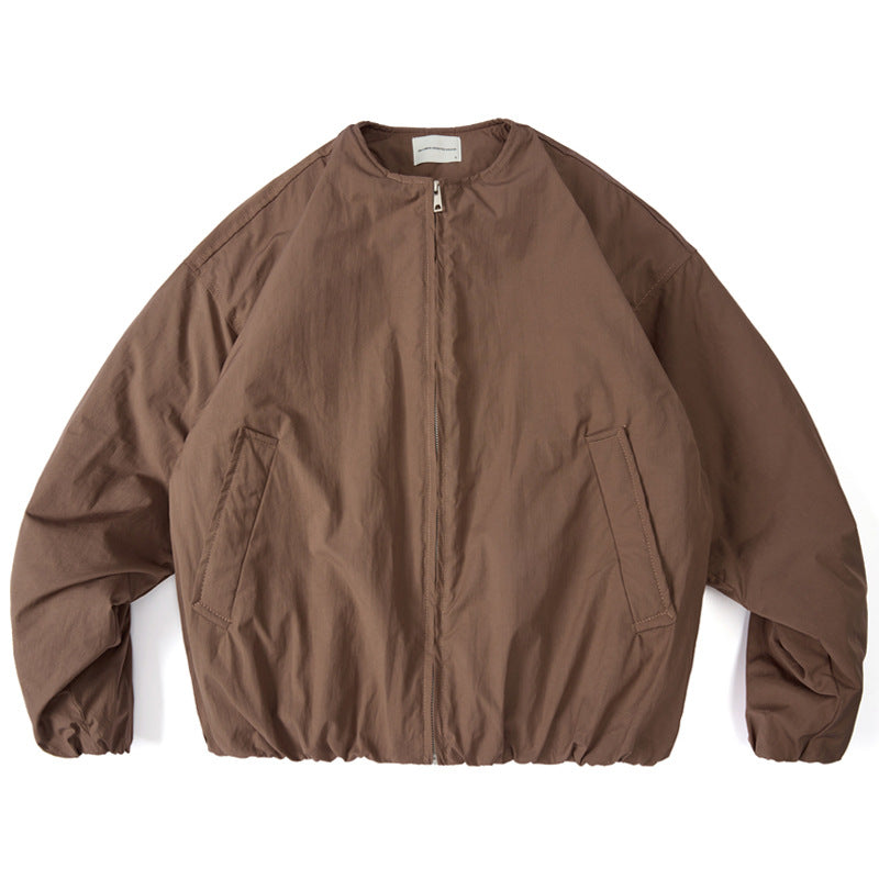 Japanese retro Silhouette Round Neck Loose-fitting Jacket