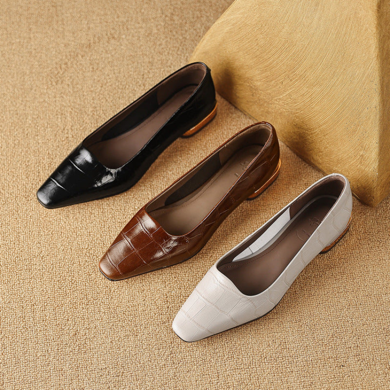 Celene Genuine Leather Heels