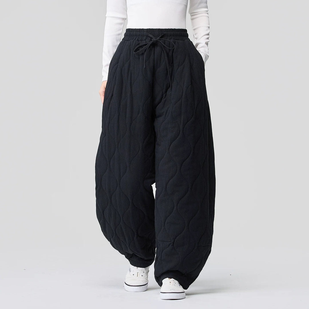 Japanese Retro Quilted Padded Loose Lantern Pants