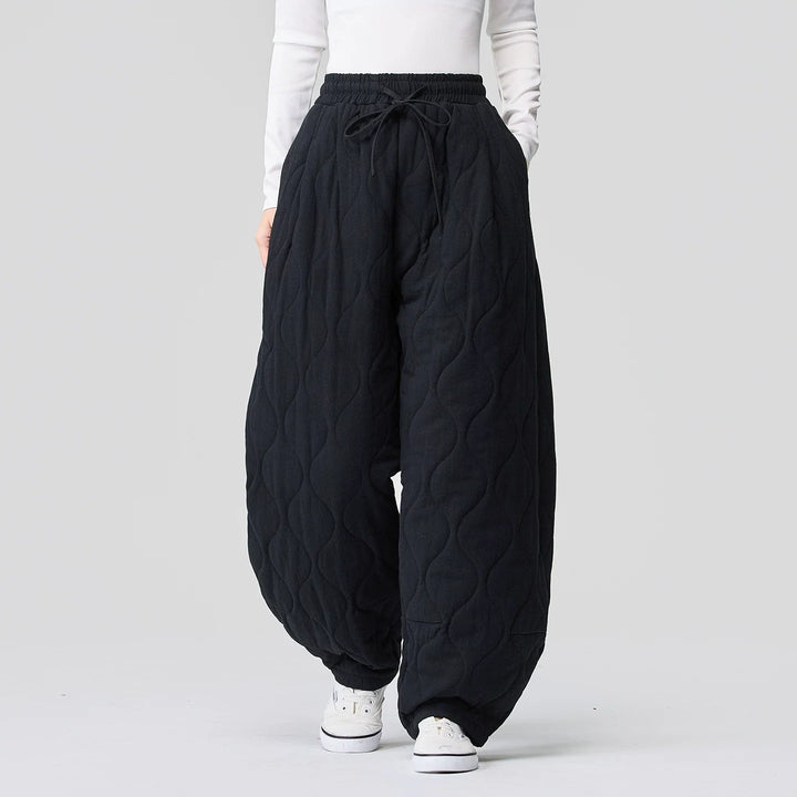 Japanese Retro Quilted Padded Loose Lantern Pants