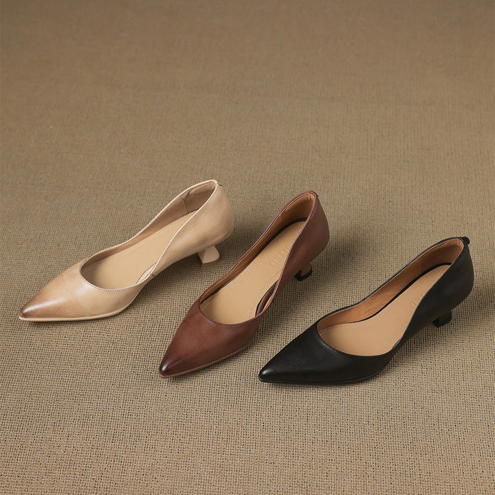 Elyia Genuine Leather Heels