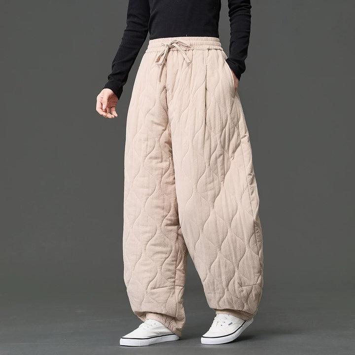 Japanese Retro Quilted Padded Loose Lantern Pants