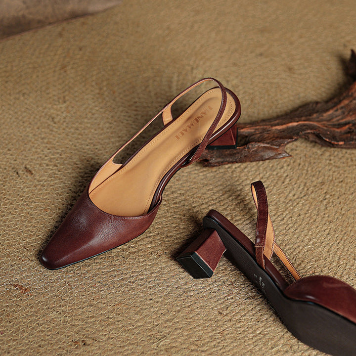 Elle Genuine Leather Heels