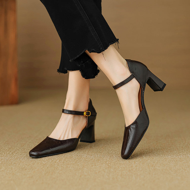 Amaris Genuine Leather Heels