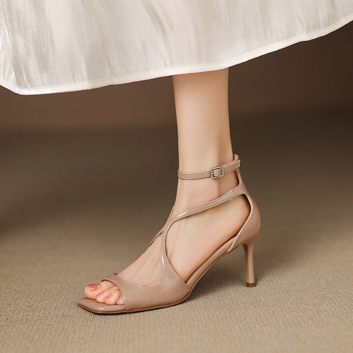 Christine Genuine Leather Heels
