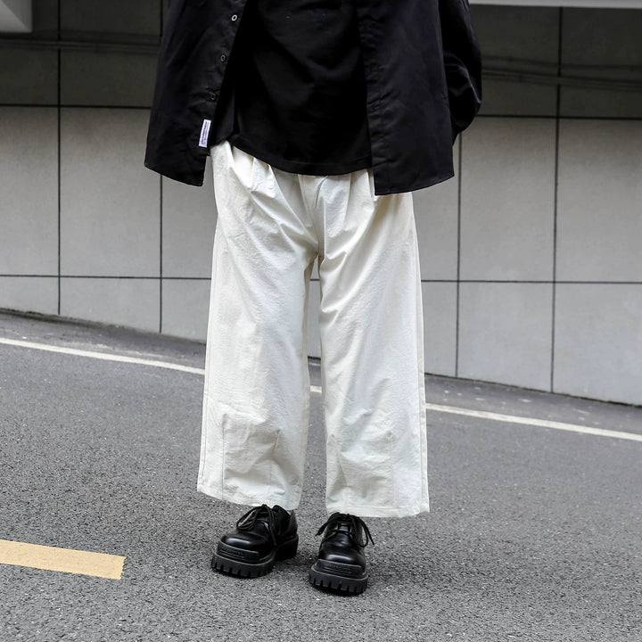 Japanese Solid Color Straight Leg Pants