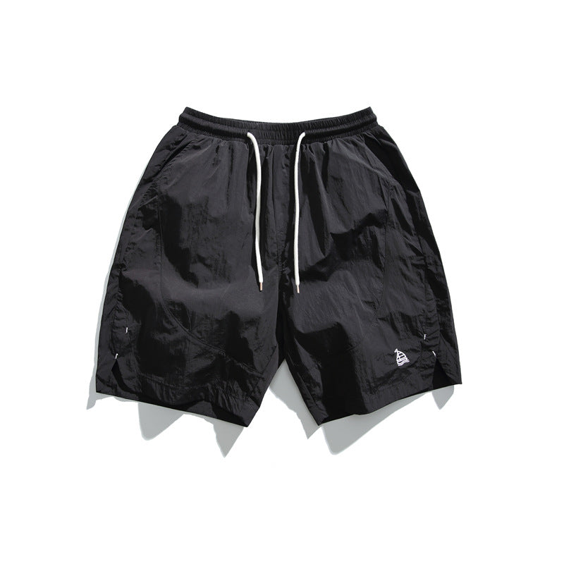 Embroidered Quick-Dry Casual Shorts