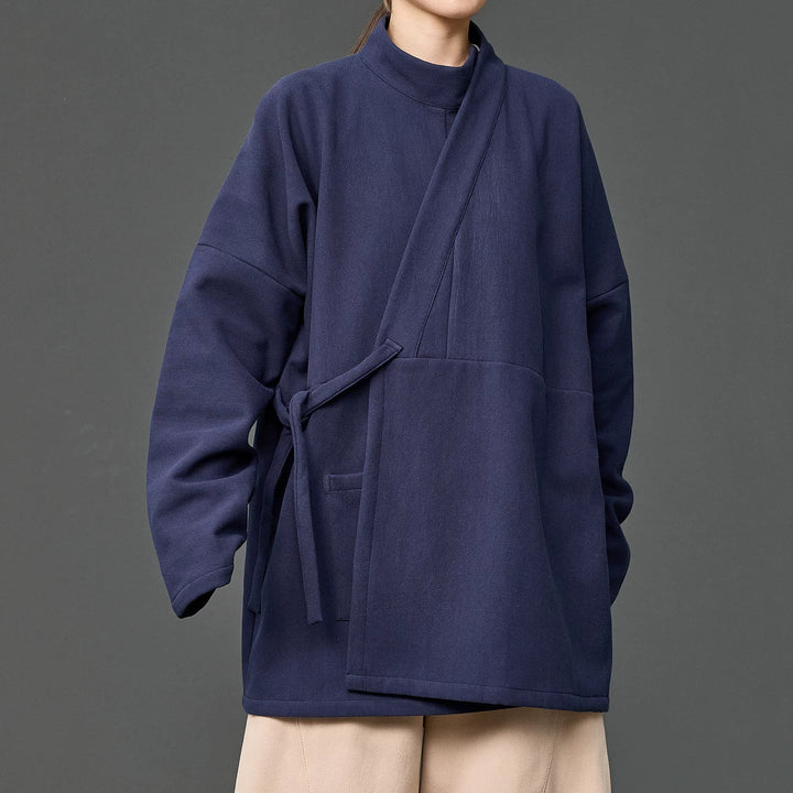 Winter Fleece-lined Layering Robe Coat