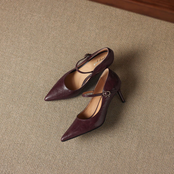 Eda Genuine leather Pointed-Toe Pumps