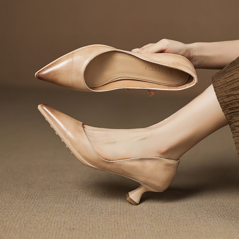 Elyia Genuine Leather Heels