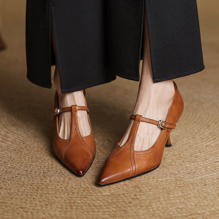 Lorena Genuine Leather Heels