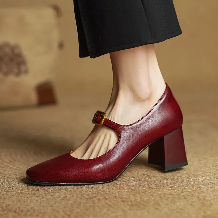 Luisa Genuine Leather Heels