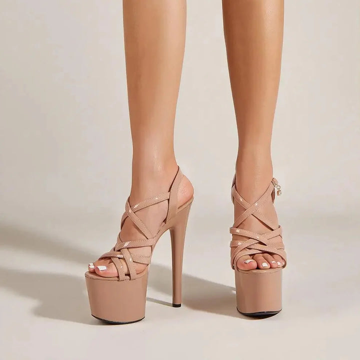 Delina Genuine Leather Heels