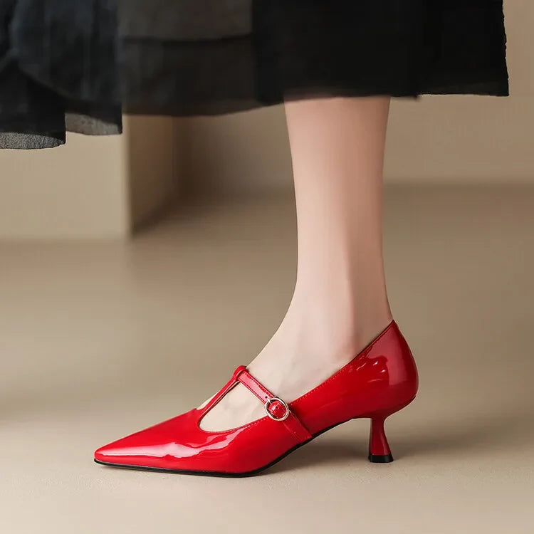 Ileen Genuine Leather Heels