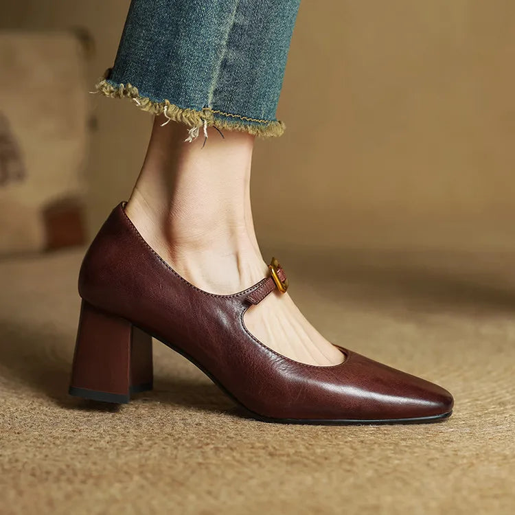 Luisa Genuine Leather Heels