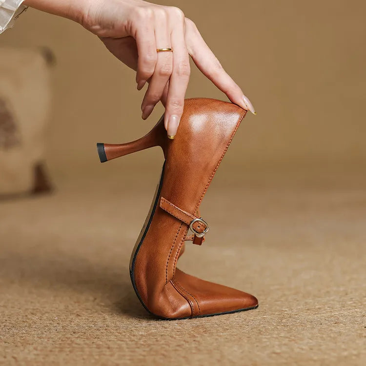 Lorena Genuine Leather Heels