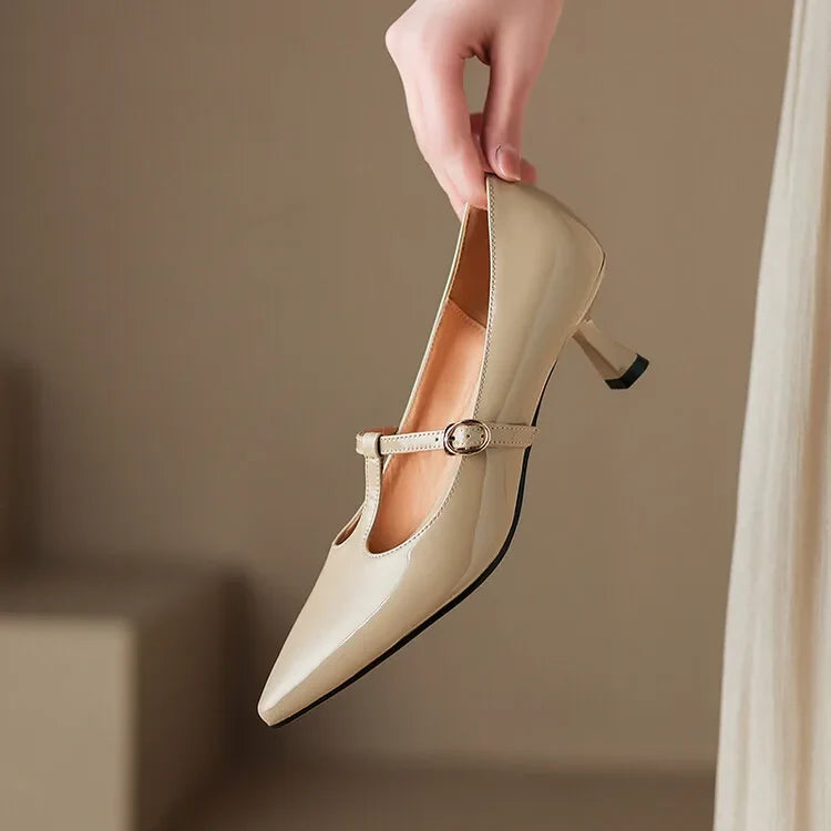Ileen Genuine Leather Heels
