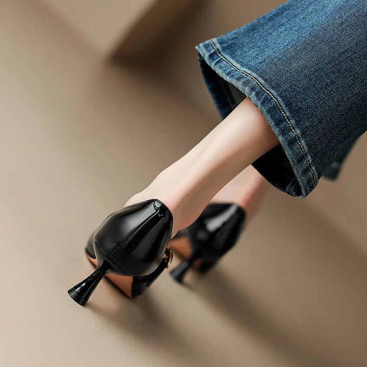 Ileen Genuine Leather Heels