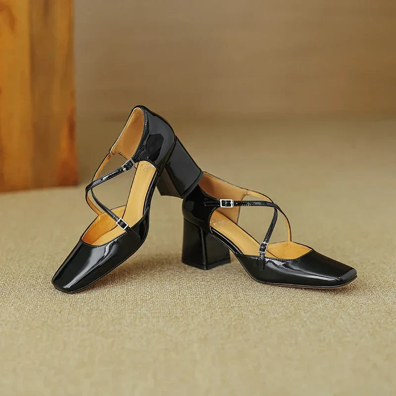 Lilian Genuine Leather Heels