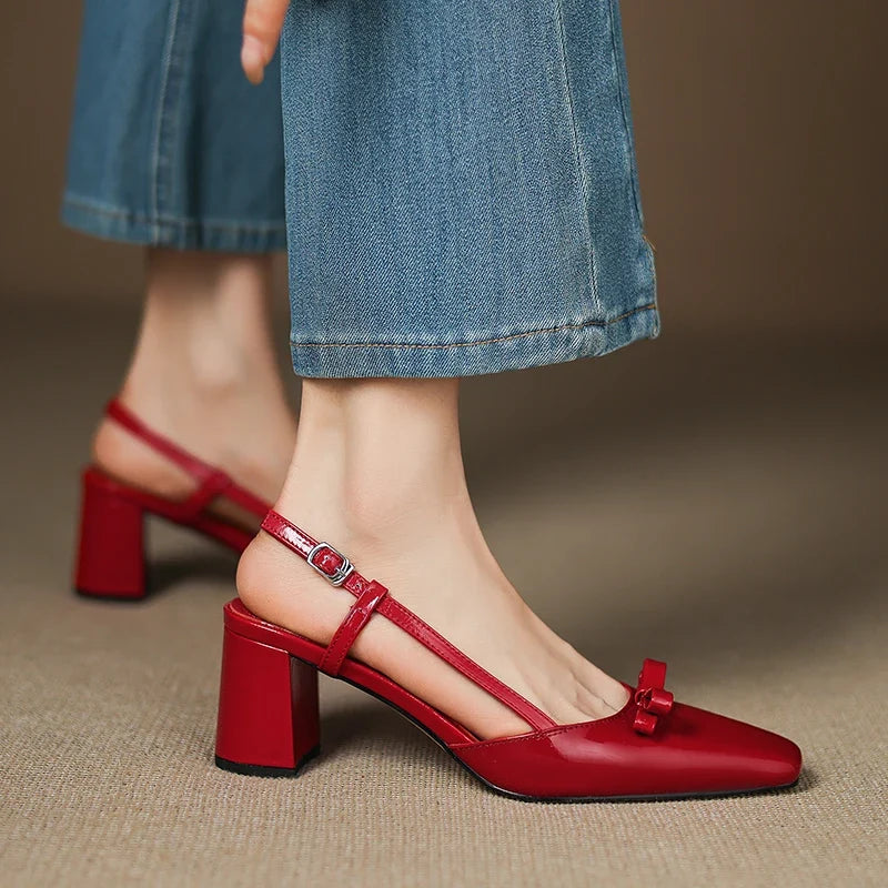 Melani Genuine Leather Heels