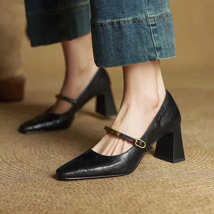 Auria Genuine Leather Heels