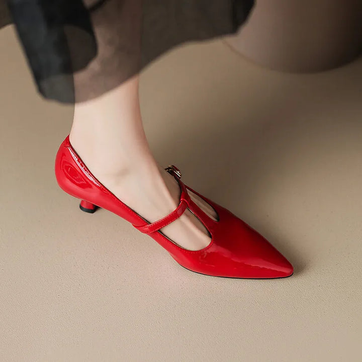 Ileen Genuine Leather Heels