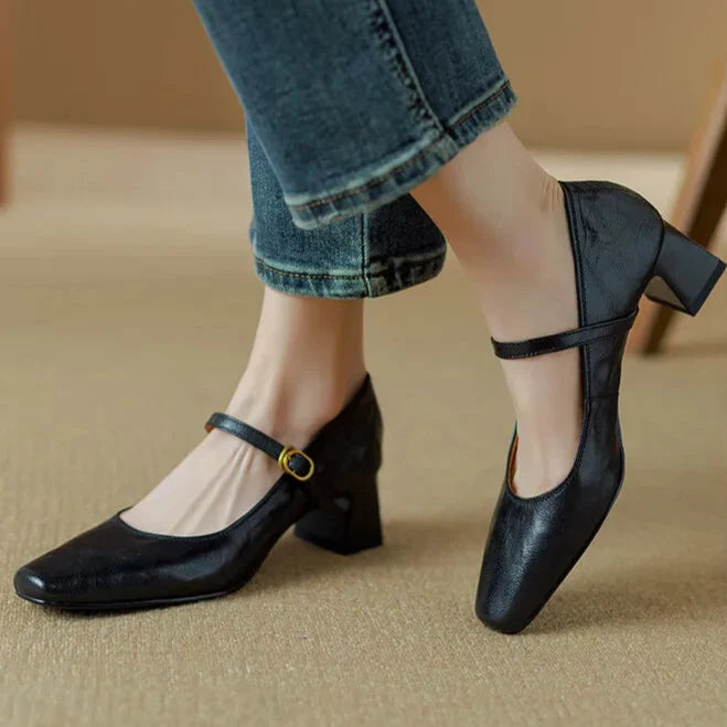 Remina Genuine Leather Heels