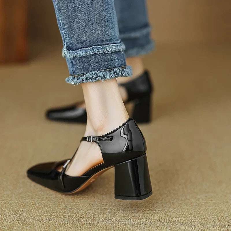 Lilian Genuine Leather Heels