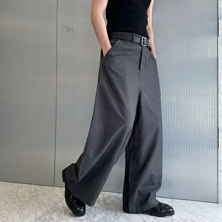 Drapey Casual Wide-leg Trousers