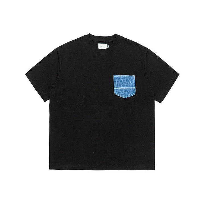 300g Heavyweight Denim Pocket Loose T-Shirt