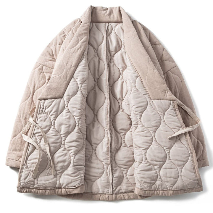 Cross-collar Loose Quilted Coat