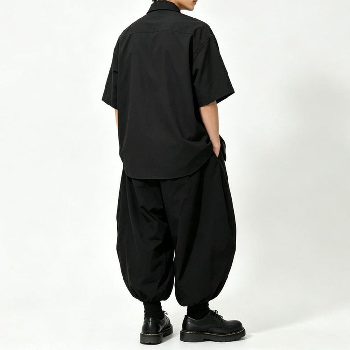 Japanese High-waist Drawstring Loose Lantern Pants