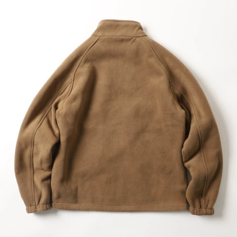 Japanese Reversible Work Jacket Windproof Waterproof Stand Collar Fleece Lined Warm Sherpa Coat