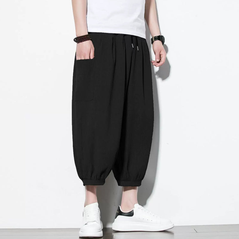 Ice Silk Thin Drape Casual Loose Wide-leg Pants