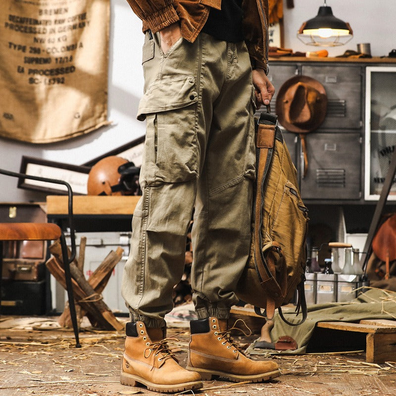 Vintage Loose Cotton Big Pockets Cargo Pants