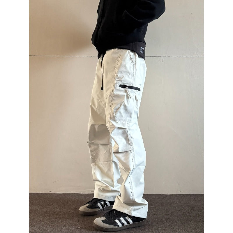 Quick-dry Loose Straight-leg Multi Pocket Utility Cargo Pants