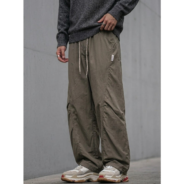Loose Wide-leg Curved Leg Casual Trousers