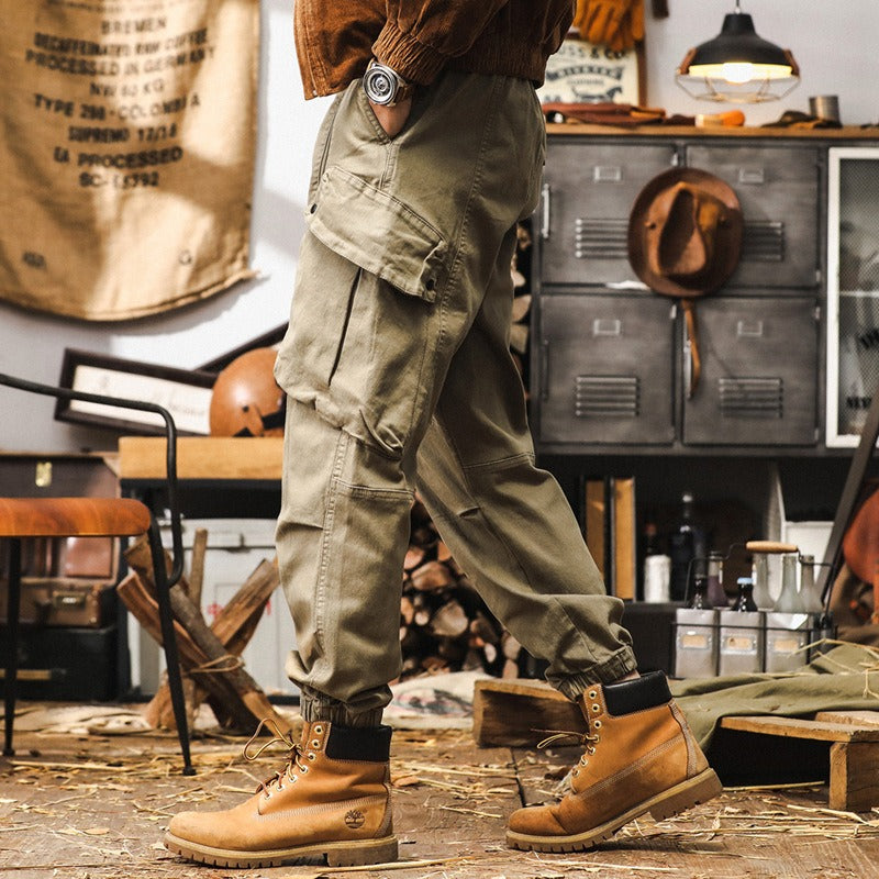 Vintage Loose Cotton Big Pockets Cargo Pants