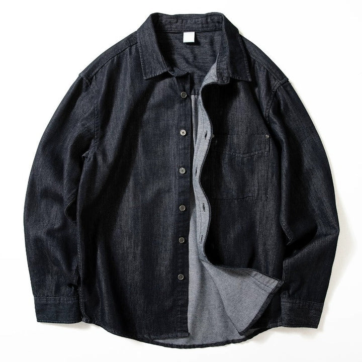 Loose Fit Casual Collar Long Sleeve Denim Shirt Jacket