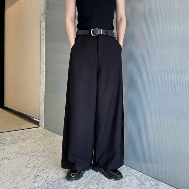 Drapey Casual Wide-leg Trousers