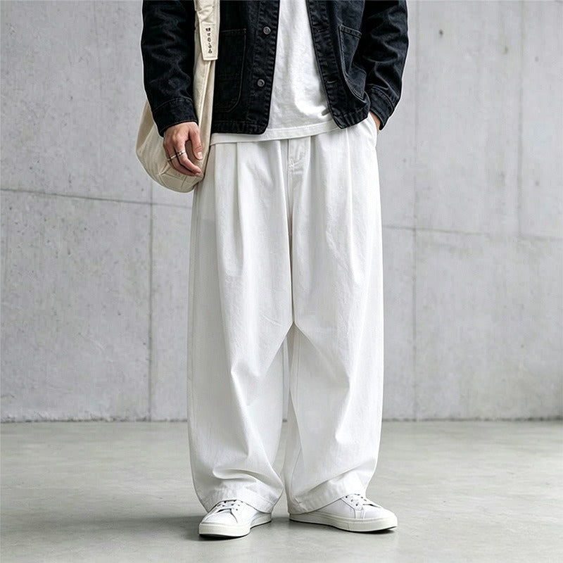 Japanese Lightweight Drawstring Straight-leg Casual Pants
