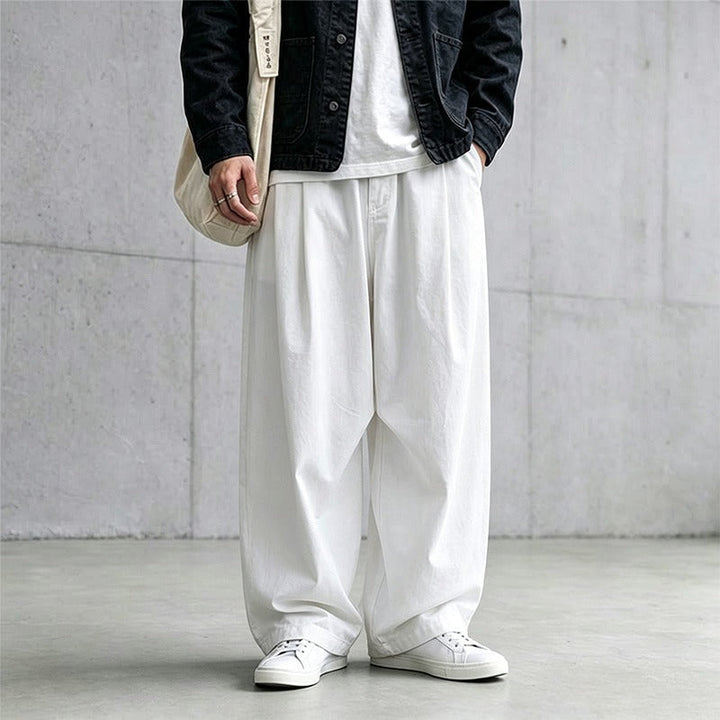 Japanese Lightweight Drawstring Straight-leg Casual Pants