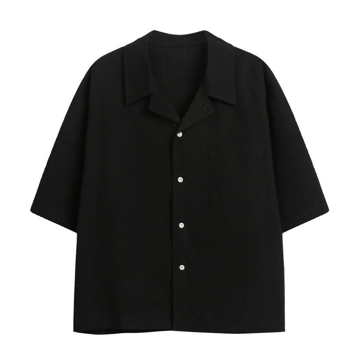 Boxy-fit Cotton Utility Short-sleeve Cotton Shirt